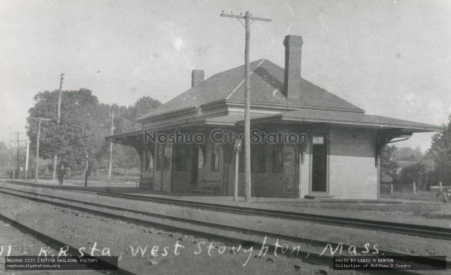 Postcard: Railroad Station, West Stoughton, Massachusetts